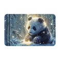 thumbnail image 1 of Bathroom Rugs Non Slip Washable - Snowy Panda Kitchen Mats for Floor, Area Rugs for Entryway Rugs Indoor, Laundry Bathroom Room Door Rug with Rubber Backing 20x31.5in, 1 of 8