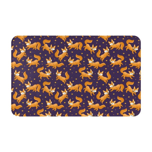 Bathroom Rugs Non Slip Washable - Star Fox Kitchen Mats for Floor, Area Rugs for Entryway Rugs Indoor, Laundry Bathroom Room Door Rug with Rubber Backing 20x31.5in