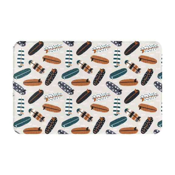Bathroom Rugs Non Slip Washable - Summer surf boards Kitchen Mats for Floor, Area Rugs for Entryway Rugs Indoor, Laundry Bathroom Room Door Rug with Rubber Backing 20x31.5in