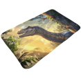 Bathroom Rugs Non Slip Washable Sunshine Jungle Dinosaur Water