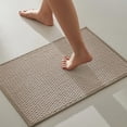 thumbnail image 1 of BULULOM Small Bathroom Rugs Non Slip Washable, Super Absorbent Thin Bath Mat Quick Dry Low Pile Bathroom Cerpet, Beige 16"x24", 1 of 10