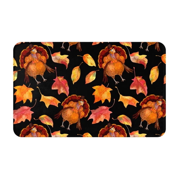 Bathroom Rugs Non Slip Washable - Thanksgiving Turkey 1 Kitchen Mats for Floor, Area Rugs for Entryway Rugs Indoor, Laundry Bathroom Room Door Rug with Rubber Backing 20x31.5in