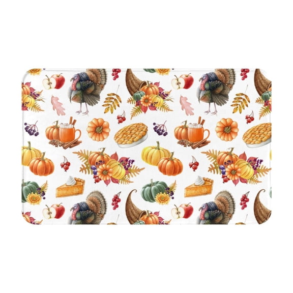 Bathroom Rugs Non Slip Washable - Thanksgiving Turkeys 1 Kitchen Mats for Floor, Area Rugs for Entryway Rugs Indoor, Laundry Bathroom Room Door Rug with Rubber Backing 20x31.5in