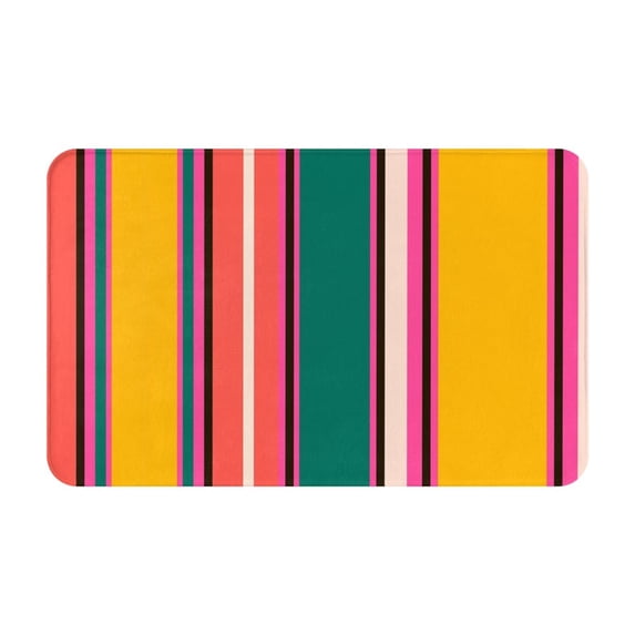 Bathroom Rugs Non Slip Washable - Vertical Stripes Kitchen Mats for Floor, Area Rugs for Entryway Rugs Indoor, Laundry Bathroom Room Door Rug with Rubber Backing 20x31.5in