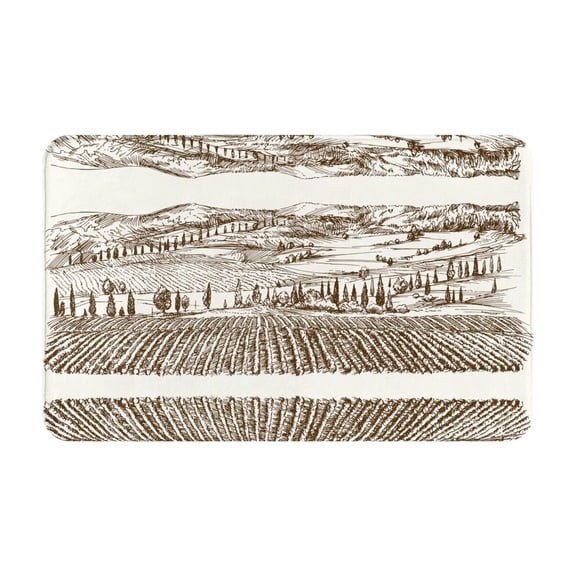 Bathroom Rugs Non Slip Washable - Vineyard Landscape 1 Kitchen Mats for Floor, Area Rugs for Entryway Rugs Indoor, Laundry Bathroom Room Door Rug with Rubber Backing 20x31.5in