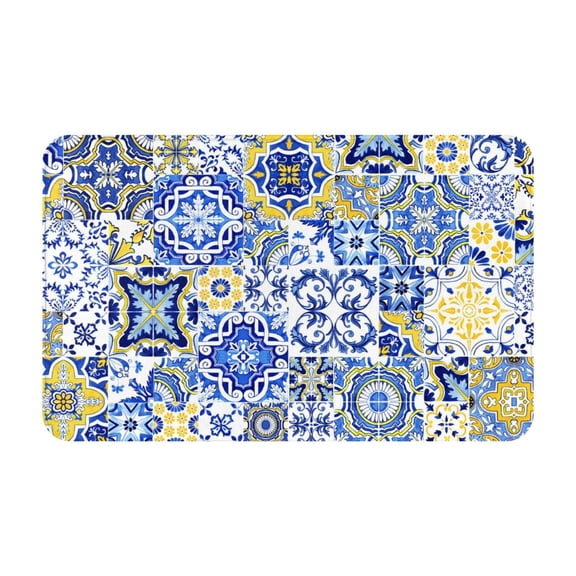 Bathroom Rugs Non Slip Washable - Watercolor Artwork Kitchen Mats for Floor, Area Rugs for Entryway Rugs Indoor, Laundry Bathroom Room Door Rug with Rubber Backing 20x31.5in