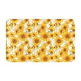 thumbnail image 1 of Bathroom Rugs Non Slip Washable - White Marble Pattern Sunflower Kitchen Mats for Floor, Area Rugs for Entryway Rugs Indoor, Laundry Bathroom Room Door Rug with Rubber Backing 20x31.5in, 1 of 8