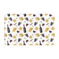 thumbnail image 1 of Bathroom Rugs Non Slip Washable - Wine Cheese grape Print Kitchen Mats for Floor, Area Rugs for Entryway Rugs Indoor, Laundry Bathroom Room Door Rug with Rubber Backing 20x31.5in, 1 of 8