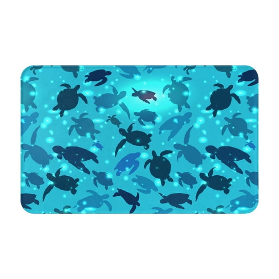 Bathroom Rugs Non Slip Washable - World Turtle Day Kitchen Mats for Floor, Area Rugs for Entryway Rugs Indoor, Laundry Bathroom Room Door Rug with Rubber Backing 20x31.5in