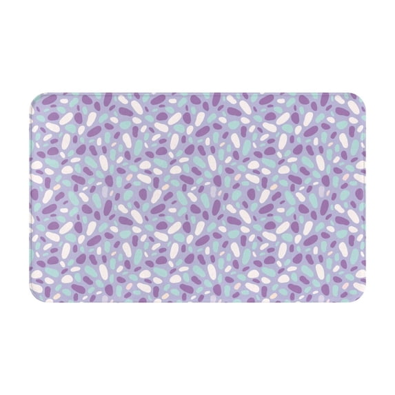 Bathroom Rugs Non Slip Washable - abstractly purple spots Kitchen Mats for Floor, Area Rugs for Entryway Rugs Indoor, Laundry Bathroom Room Door Rug with Rubber Backing 20x31.5in