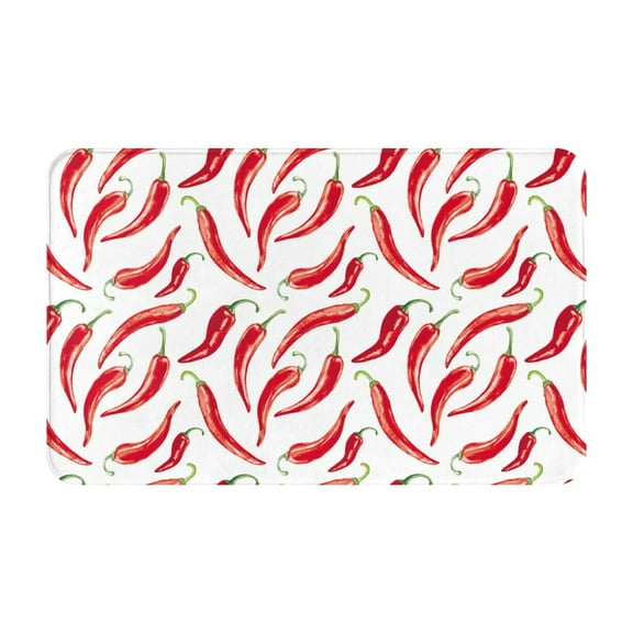 Bathroom Rugs Non Slip Washable - bell pepper chili Kitchen Mats for Floor, Area Rugs for Entryway Rugs Indoor, Laundry Bathroom Room Door Rug with Rubber Backing 20x31.5in