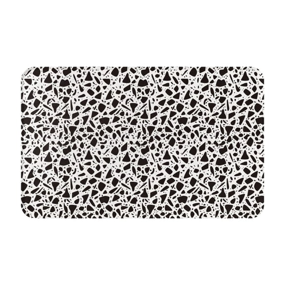 Bathroom Rugs Non Slip Washable - black white graphics Kitchen Mats for Floor, Area Rugs for Entryway Rugs Indoor, Laundry Bathroom Room Door Rug with Rubber Backing 20x31.5in