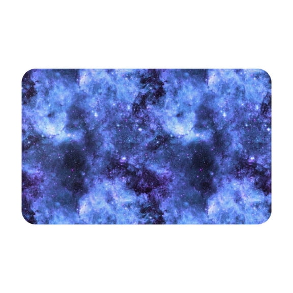 Bathroom Rugs Non Slip Washable - blue Starry sky Violet aesthetic Kitchen Mats for Floor, Area Rugs for Entryway Rugs Indoor, Laundry Bathroom Room Door Rug with Rubber Backing 20x31.5in