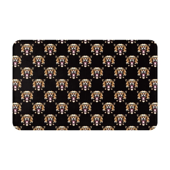 Bathroom Rugs Non Slip Washable - funny Tiger Kitchen Mats for Floor, Area Rugs for Entryway Rugs Indoor, Laundry Bathroom Room Door Rug with Rubber Backing 20x31.5in