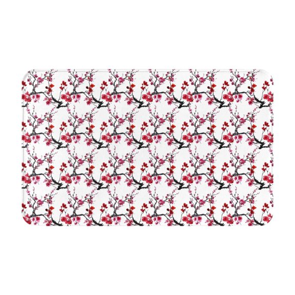 Bathroom Rugs Non Slip Washable - peach blossom Kitchen Mats for Floor, Area Rugs for Entryway Rugs Indoor, Laundry Bathroom Room Door Rug with Rubber Backing 20x31.5in