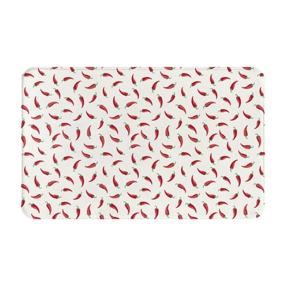 Bathroom Rugs Non Slip Washable - red Chili Pepper Kitchen Mats for Floor, Area Rugs for Entryway Rugs Indoor, Laundry Bathroom Room Door Rug with Rubber Backing 20x31.5in