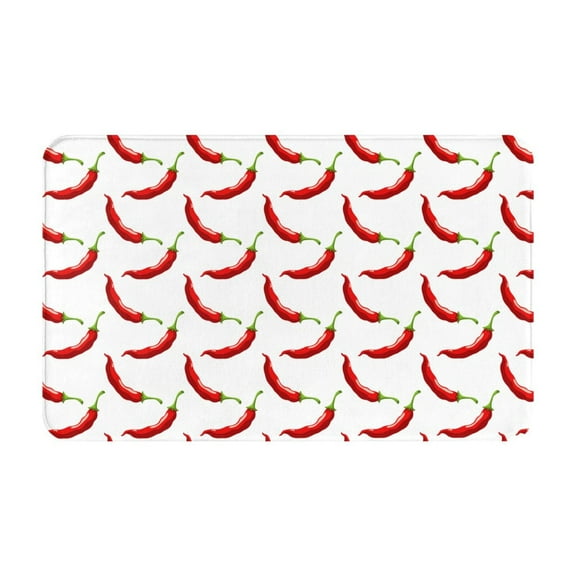 Bathroom Rugs Non Slip Washable - red Chili Pepper Print Kitchen Mats for Floor, Area Rugs for Entryway Rugs Indoor, Laundry Bathroom Room Door Rug with Rubber Backing 20x31.5in