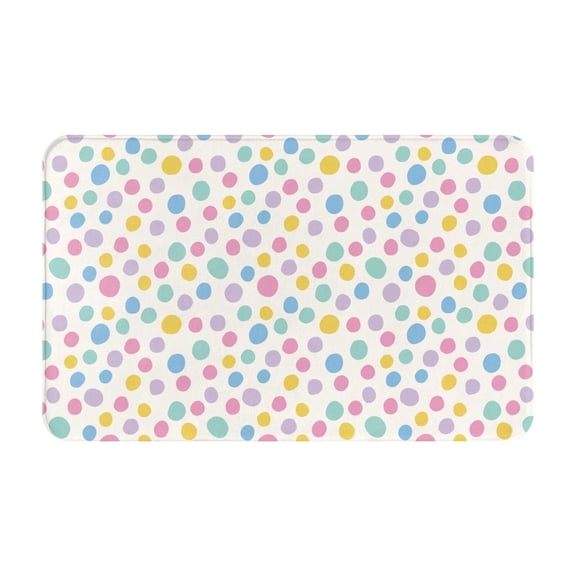 Bathroom Rugs Non Slip Washable - retro dots spots blots circle Kitchen Mats for Floor, Area Rugs for Entryway Rugs Indoor, Laundry Bathroom Room Door Rug with Rubber Backing 20x31.5in