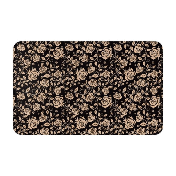 Bathroom Rugs Non Slip Washable - roses_AA Kitchen Mats for Floor, Area Rugs for Entryway Rugs Indoor, Laundry Bathroom Room Door Rug with Rubber Backing 20x31.5in