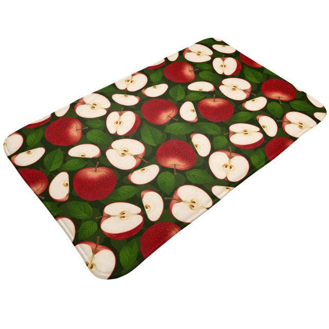 Bathroom Rugs, Red Fruit20x31.5in Kitchen Mats for Floor, Non Slip Area