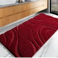 thumbnail image 1 of Bathroom Rugs Runner 24 x 60 Inch, Extra Long Bathroom Rug Non-Slip, Machine Washable Bath Mats Rug,Burgundy Red Soft Carpets for Floor, Tub and Shower,, 1 of 14