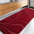 thumbnail image 1 of Bathroom Rugs Runner 24 x 72 Inch, Extra Long Bathroom Rug Non-Slip Machine Washable Bath Mats, Burgundy Red Soft Carpets for Shower, 1 of 6