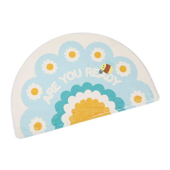 Bathroom Rugs Semicircular Imitation Floor Mat Foot Mat Bathroom Bathroom Door Absorbent Carpet Area Rug