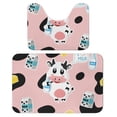 thumbnail image 1 of 2 Pieces Bathroom Rugs Set With U-Shaped Mat Bath Mat, Milk Cow Non Slip Thick Soft Bath Rug Set, Machine Wash Absorbent Mats For Bathroom, 1 of 6