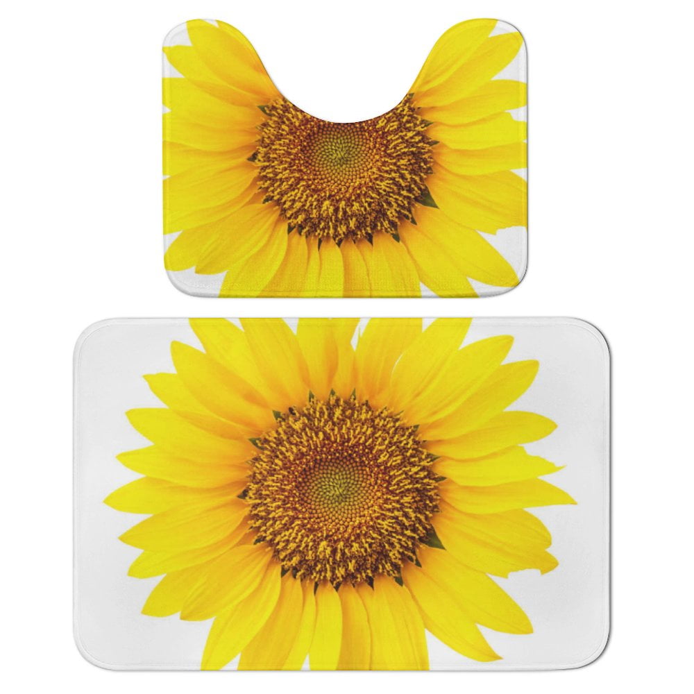 Bathroom Rugs Set 2 Pieces, Sunflower Bathroom Set - Quick Drying Bath ...