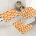 Bathroom Rugs Set 3 Piece Cute Fox Faces Pattern, Bath Mats, Toilet