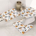Bathroom Rugs Set 3 Piece Cute Funny Astronaut Dog, Bath Mats