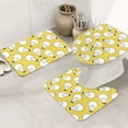 Bathroom Rugs Set 3 Piece Light Bulb Print yellow, Bath Mats, Toilet