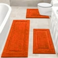 thumbnail image 1 of Bathroom Rugs Set 3, Yamaziot Bath Mats, Non Slip Washable Soft Absorbent Shower Blue Runner for Tub Floor with Toilet Mat, 1 of 9