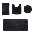 thumbnail image 1 of Bathroom Rugs Set 4 Piece, Plush Absorbent Bath Mats for Bathroom, Non Slip Machine Washable Bath Mat Set with Toilet Cover, Bath Runner and U-Shaped Contour Toilet Rug, 1 of 3