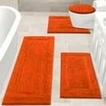 thumbnail image 1 of Bathroom Rugs Set 4, Yamaziot Bath Mats, Non Slip Washable Soft Absorbent Shower Blue Runner for Tub Floor with Toilet Mat & Cover, 1 of 8