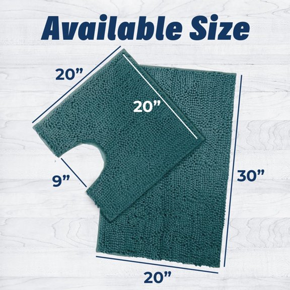 Bathroom Rugs Set – Quick Dry Microfiber Mats, Thick Soft  Absorbent Bath Mats with U-Shaped Toilet Mat