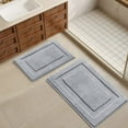 thumbnail image 1 of Bathroom Rugs, Yamaziot Bath Mat Set 2, Non Slip Washable Soft Absorbent Shower Gray Rug for Tub Floor, 1 of 9
