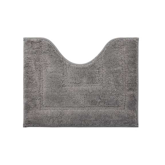 Bathroom Rugs Set with U-Shaped Mat, Non Slip, Quick Drying, Ultra Soft and Water Absorbent Bath Rug Mat Carpet Machine Washable(16"x20"-U,Grey)