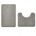 thumbnail image 1 of Bathroom Rugs Sets 2 Piece , Minimalist, Non Slip Washable Bath Mat and U-Shaped Toilet Rug (Light Gray), 1 of 7