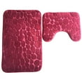 thumbnail image 1 of Bathroom Rugs Sets 2 Piece With U Shaped Toilet Mat And Thick Microfiber Bath Mat With PVC Non Slip Rubber Backing, 1 of 5