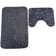 thumbnail image 1 of Bathroom Rugs Sets 2 Piece With U Shaped Toilet Mat And Thick Microfiber Bath Mat With PVC Non Slip Rubber Backing, 1 of 4