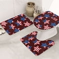 thumbnail image 1 of Bathroom Rugs Sets 3 Piece - American Stars Absorbent Non Slip Bath Mats, U-Shape Toilet Lid Cover, Contour Mat, Soft Washable Shower Mats Bath Rug Mat for Bathroom Tub Toilet, 1 of 7
