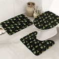 Bathroom Rugs Sets 3 Piece, Bee Floral Soft Bath Mats for Bathroom with