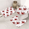 thumbnail image 1 of Bathroom Rugs Sets 3 Piece - Bloody Hand 1 Absorbent Non Slip Bath Mats, U-Shape Toilet Lid Cover, Contour Mat, Soft Washable Shower Mats Bath Rug Mat for Bathroom Tub Toilet, 1 of 7