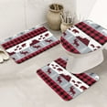 thumbnail image 1 of Bathroom Rugs Sets 3 Piece - Buffalo Plaid Forest Absorbent Non Slip Bath Mats, U-Shape Toilet Lid Cover, Contour Mat, Soft Washable Shower Mats Bath Rug Mat for Bathroom Tub Toilet, 1 of 7