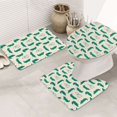 Bathroom Rugs Sets 3 Piece, Cartoon Crocodile Soft Bath Mats for