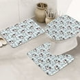Bathroom Rugs Sets 3 Piece Cartoon Plaid Cute Cow Milk Absorbent Bathroom Mat Rugs Non Slip
