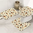 thumbnail image 1 of Bathroom Rugs Sets 3 Piece - Chocolate Cake Ice Cream Print Absorbent Non Slip Bath Mats, U-Shape Toilet Lid Cover, Contour Mat, Soft Washable Shower Mats Bath Rug Mat for Bathroom Tub Toilet, 1 of 7