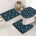thumbnail image 1 of Bathroom Rugs Sets 3 Piece - Christmas Snowflakes1 Absorbent Non Slip Bath Mats, U-Shape Toilet Lid Cover, Contour Mat, Soft Washable Shower Mats Bath Rug Mat for Bathroom Tub Toilet, 1 of 7