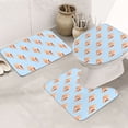 thumbnail image 1 of Bathroom Rugs Sets 3 Piece - Conch Print Light Blue Absorbent Non Slip Bath Mats, U-Shape Toilet Lid Cover, Contour Mat, Soft Washable Shower Mats Bath Rug Mat for Bathroom Tub Toilet, 1 of 7